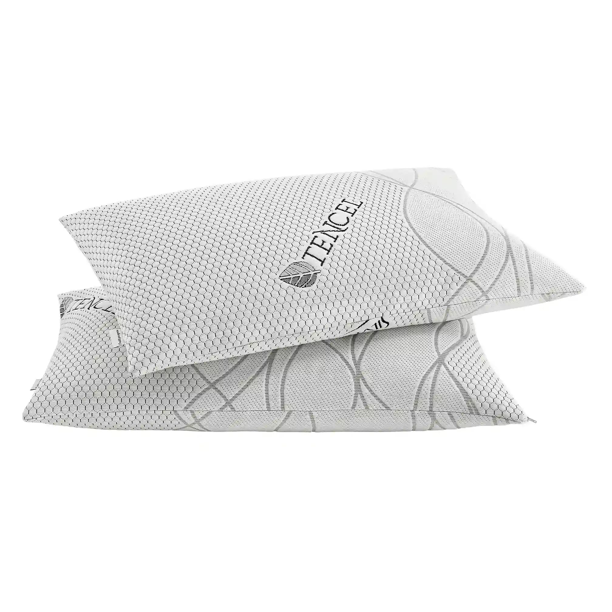 2 federe argento, carbonio e tencel, antibatterico e adatto a pelli sensibili, 100% MADE IN ITALY (50x80cm)