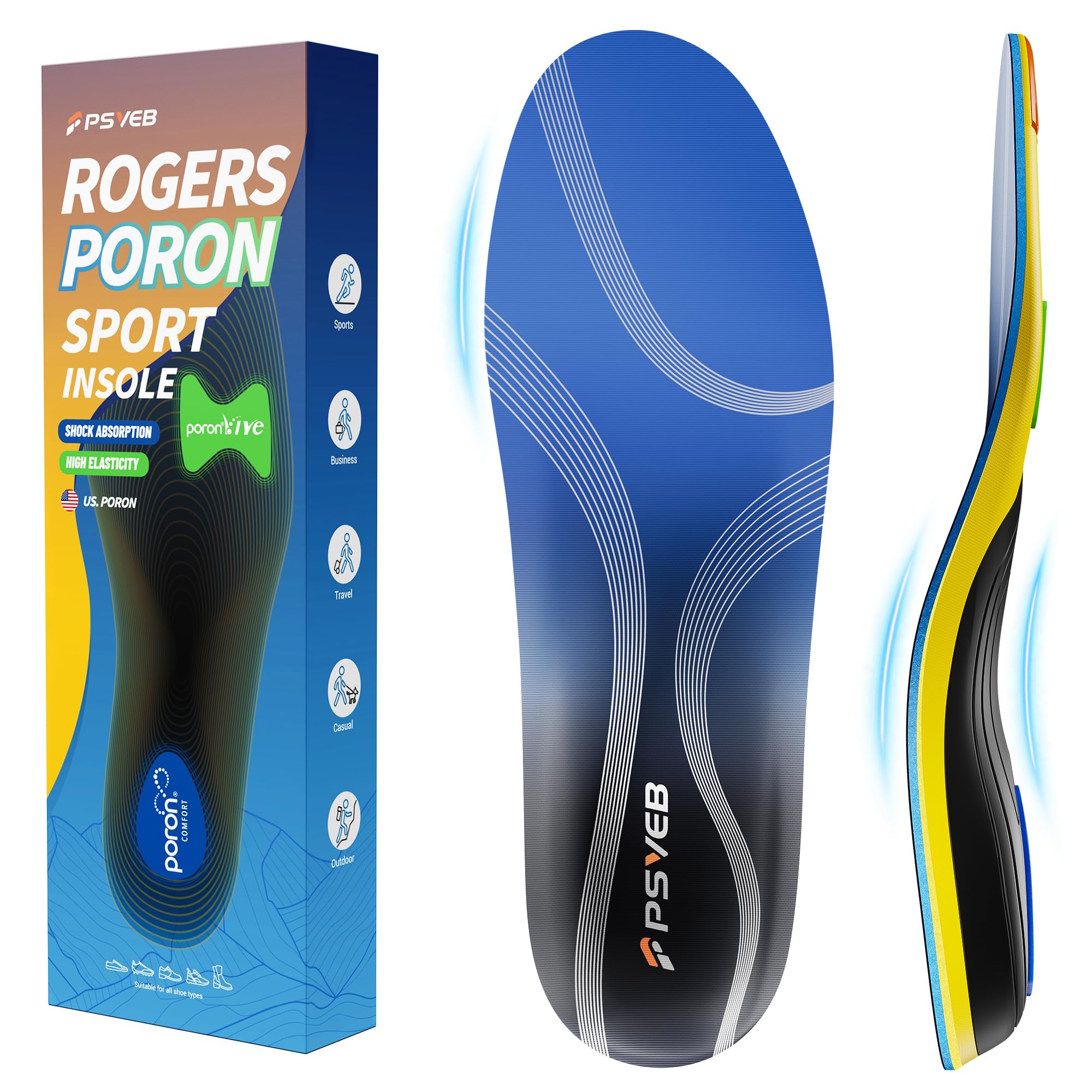 Professional Heavy Duty Support Pain Relief Orthotics - Over 230+ lbs