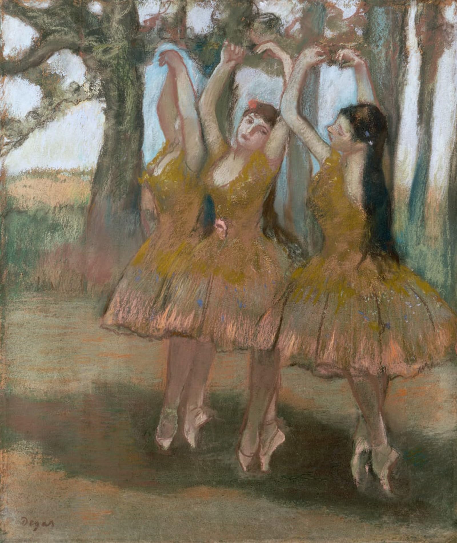 SERENDIPITP Retro Picture Poster Wall Art Pictures Painting the Greek Dance by Edgar Degas Wall Art Canvas Print for Wall Decor 60x90cm