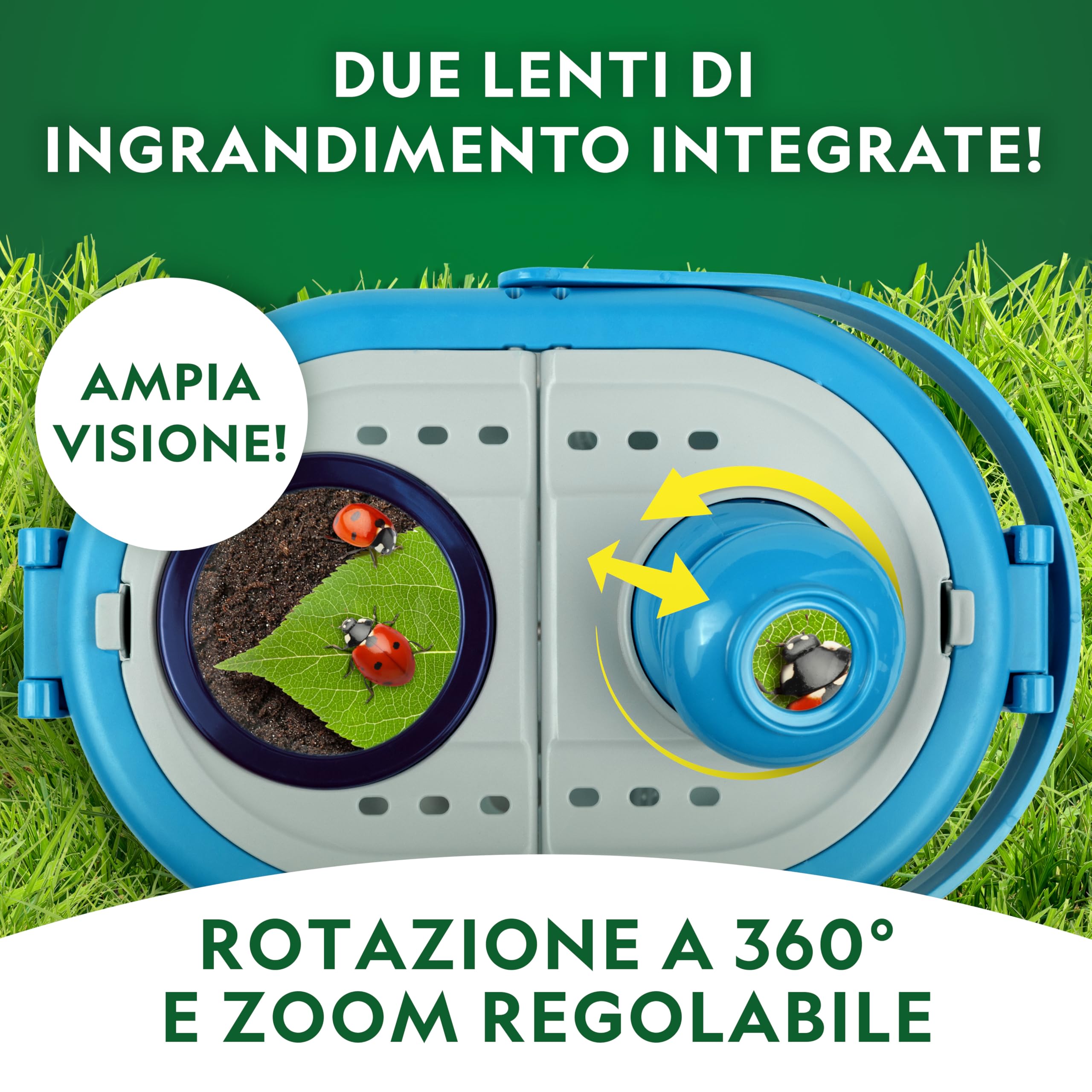 Ingranditore per insetti a tre vie | Aria Aperta | Osservazione della natura | Giochi per Bambini e Ragazzi