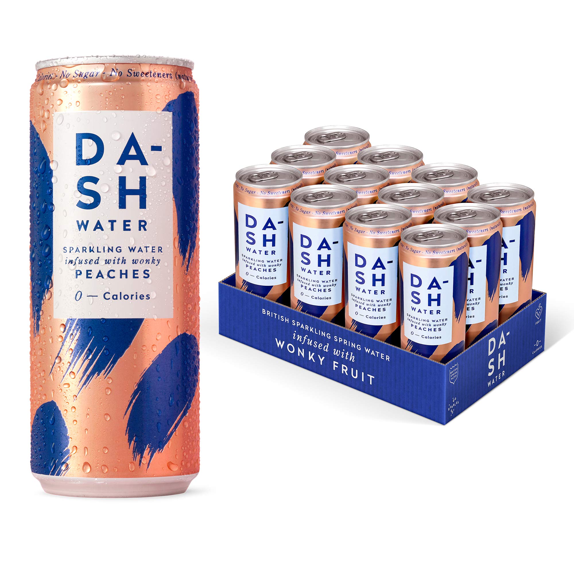 Buy Dash Water Peach 12 x Peach Flavoured Sparkling Spring Water NO