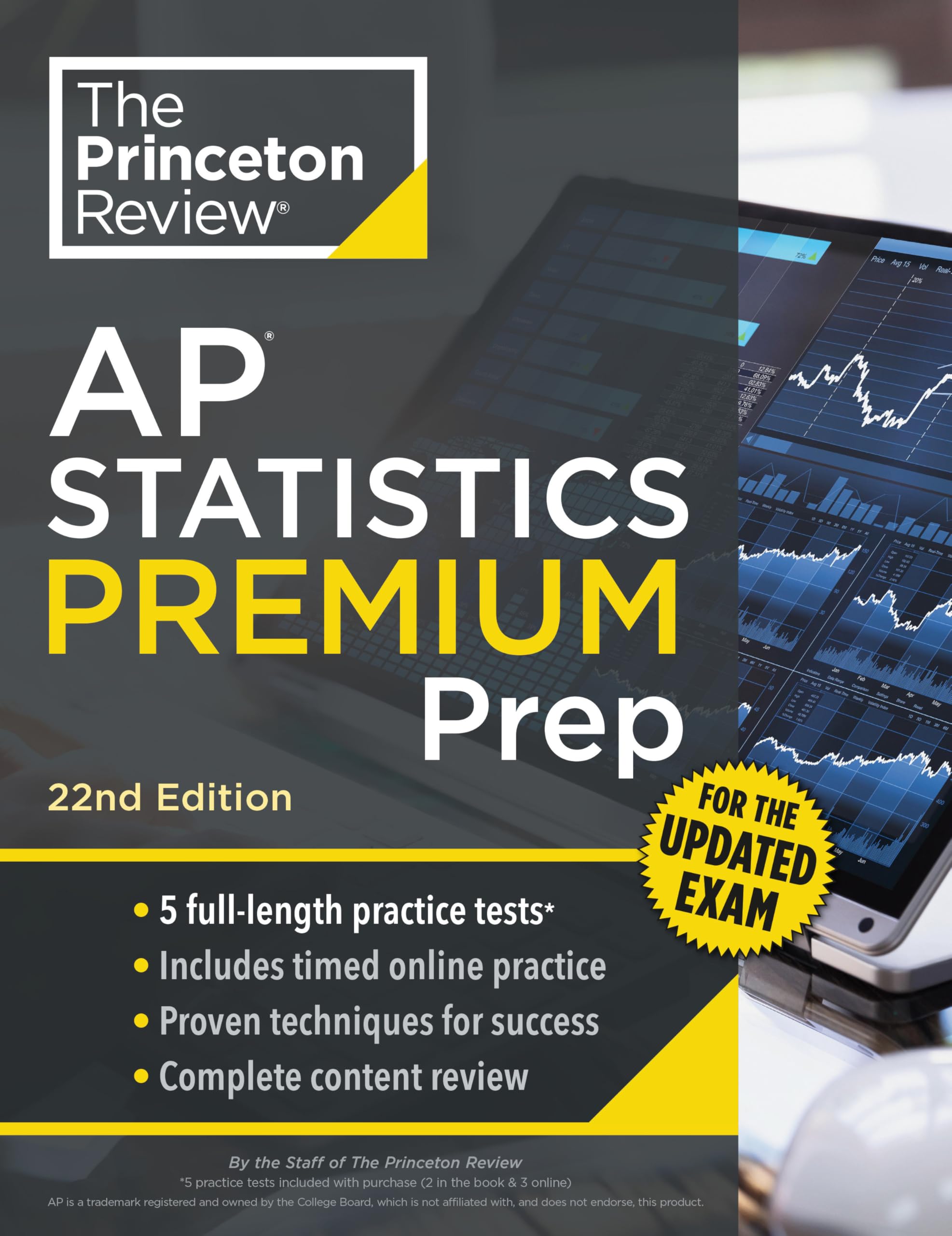 Princeton Review AP Statistics Premium Prep, 22nd Edition: 5 Practice Tests + Digital Practice Online + Content Review (College Test Preparation, Ap Premium)