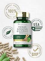 Vista 6 de Carlyle Panax Ginseng y Ginkgo 120 cápsulas vegetarianas Suplemento sin OMG y sin gluten