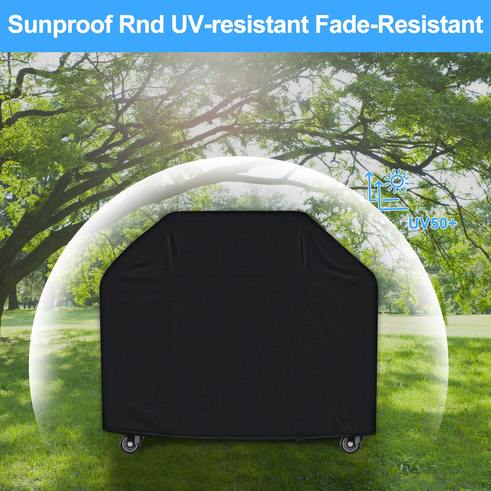 FUBESK Copertura Per Barbecue A Pellet In Tessuto Oxford 420D – Impermeabile, Anti-UV, Dimensioni 104x68x124cm
