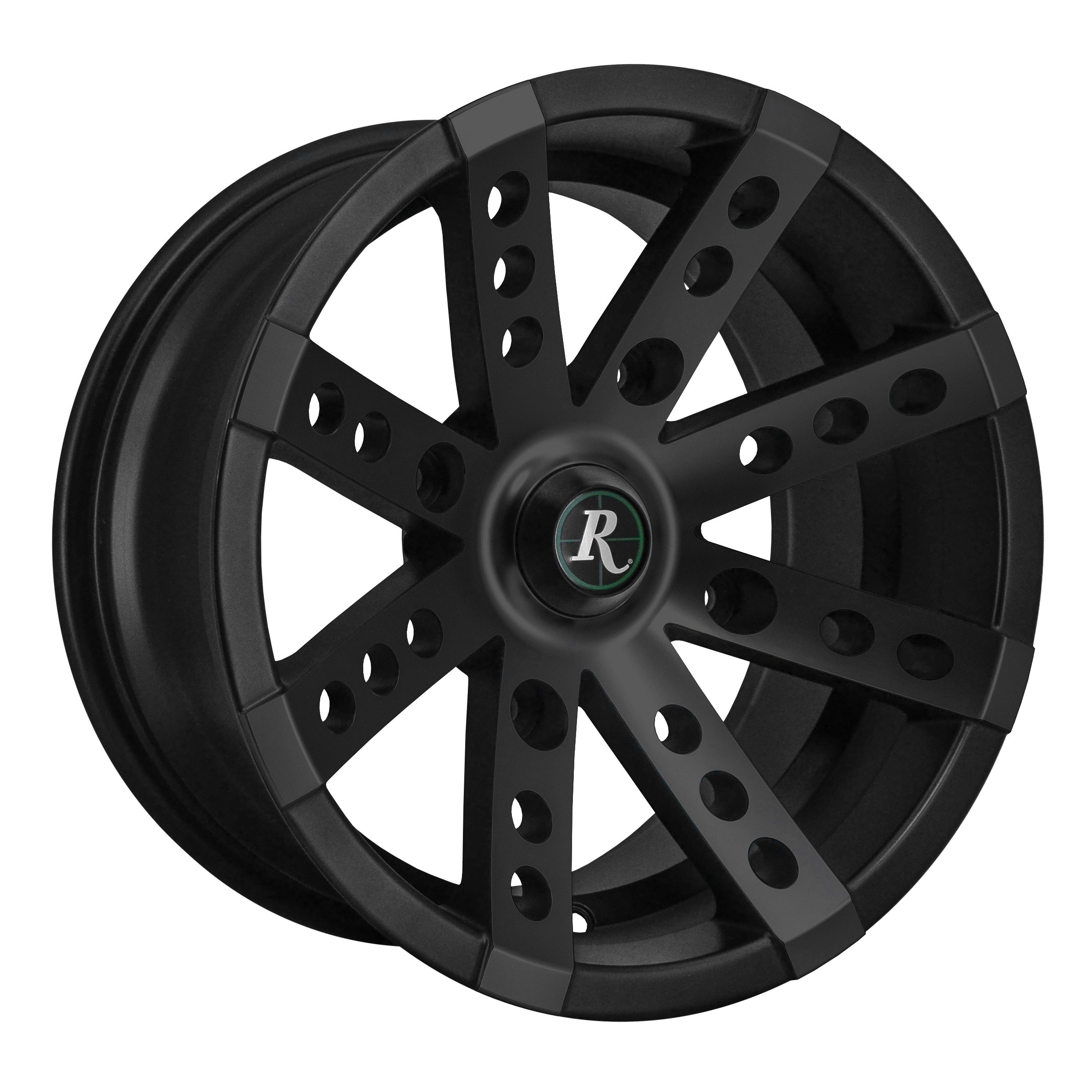 Remington Wheels Buckshot Satin Black Wheel with Painted Finish (12 x 7. inches /4 x 110 mm, 0 mm Offset)