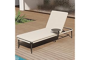 EAST OAK Outdoor Chaise Lounge with Cushion: Elevate Outdoor Relaxation