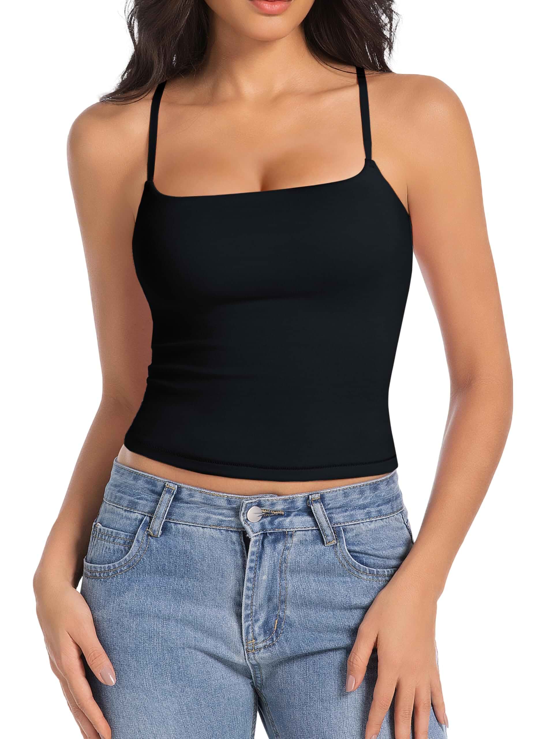 Abonlen Women's Sleeveless Adjustable Spaghetti Strap Tank Top