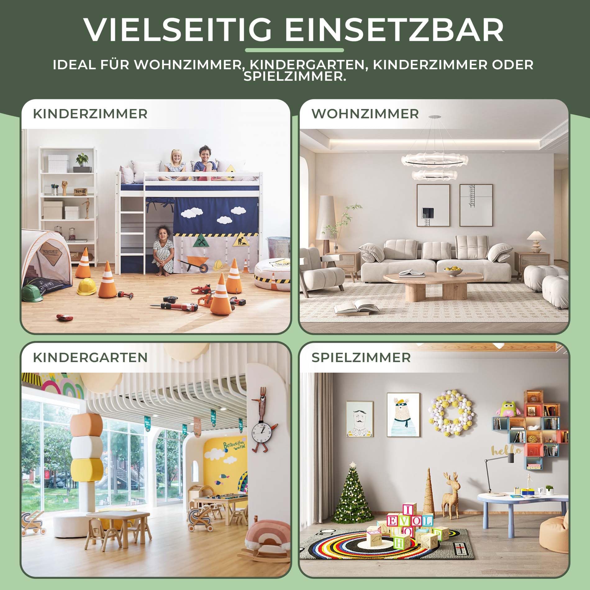 Rebecca Mobili Spielzeugregal, Kinderspielzeugregal, Weiß Grau, MDF TNT, Mit 4 Körben, Für Kinderzimmer - Maße HxBxT: 97,5 x 82,5 x 29,5 cm - Art. RE6846