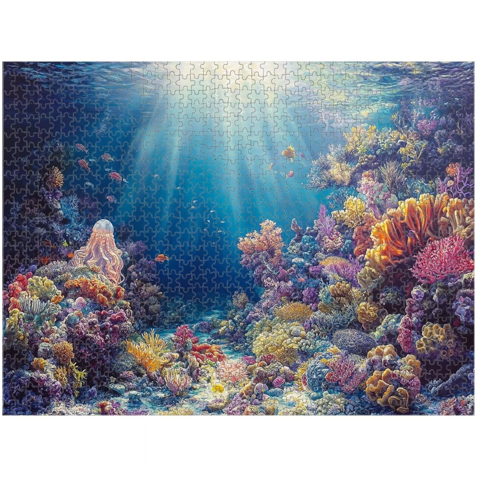 Puzzle 5000 Pezzi fondale marino & Corallo Puzzle in Legno Durevole 1T#300 | Puzzle in Legno, Tagliati con Precisione, Inchiostro dai Colori Vivaci, Hobby Statico, Decorazione per Casa, 105x181cm