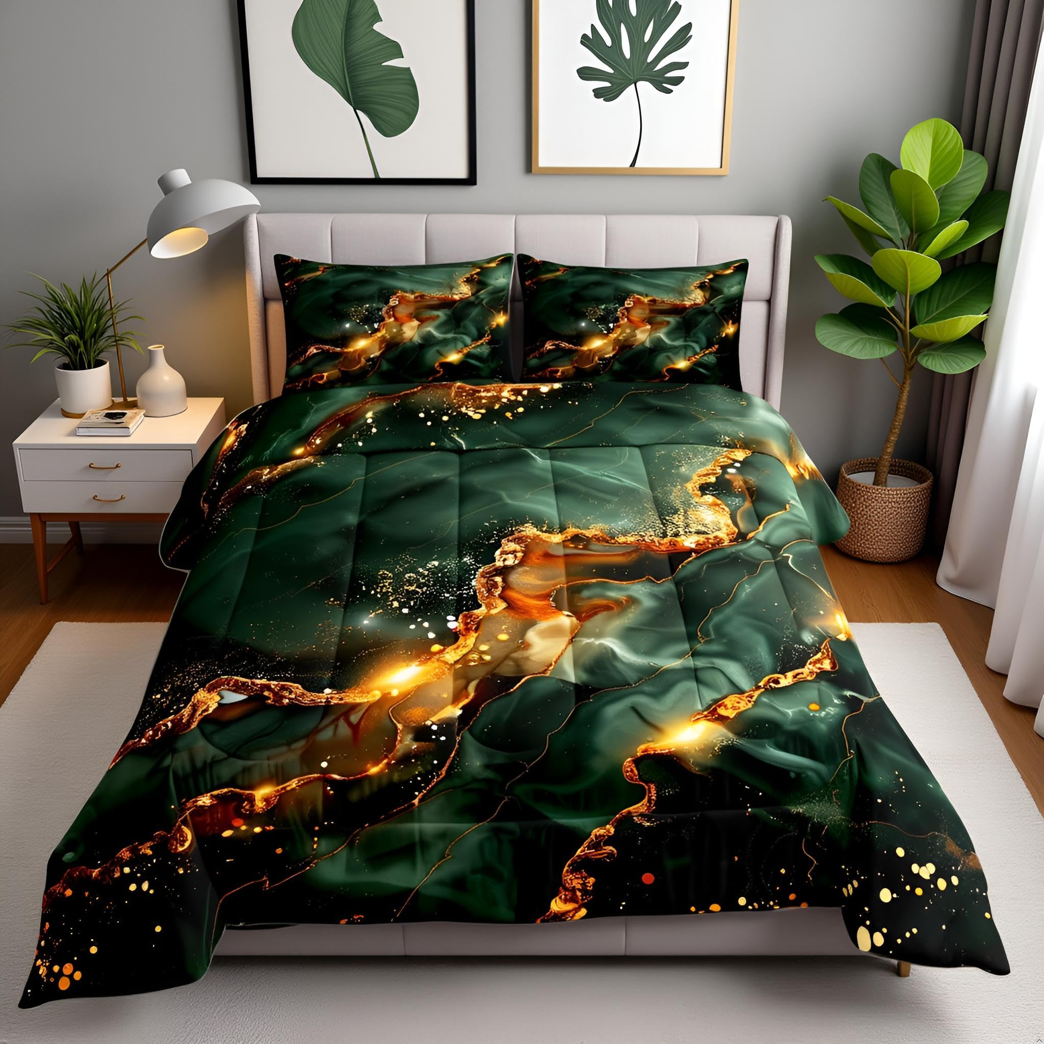 Parure de lit marbre pour chambre adulte, finie la décoration terne avec cette housse de couette