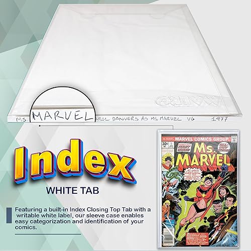 Miniatura 5 de Funda protectora para cargador superior de cómics, cobre plateado y cómics modernos, con pestaña de índice, paquete de 10