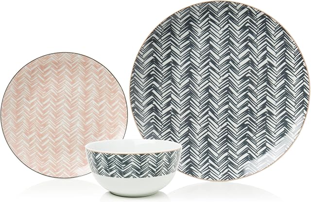 Sabichi Mali Decal 12pc Porcelain Multicolour Dinner Set