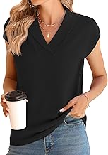 Ivicoer Sweater Vest Women V-Neck Knitted Pullover Short Cap Sleeve Collared Tops Dressy Casual 2025 Summer Fashion Trendy