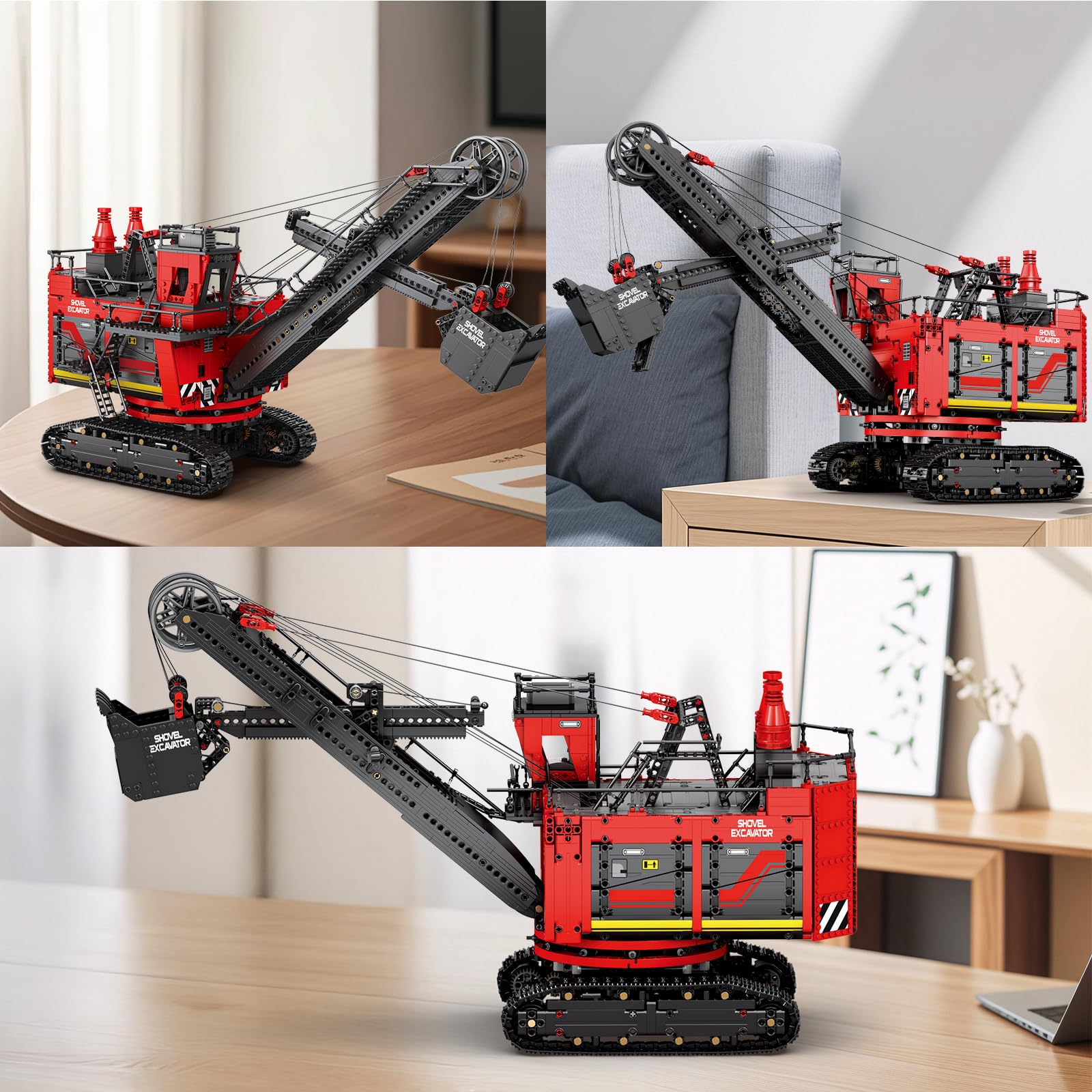 Reobrix RC-Bagger-Bausteinset 22014, App-gesteuerter Bagger-Fahrzeugmodell | Ferngesteuertes Konstruktionsspielzeug,Modell eines Baustellenladers, Geschenke für Erwachsene Kinder ab 14+(2688 Teile)