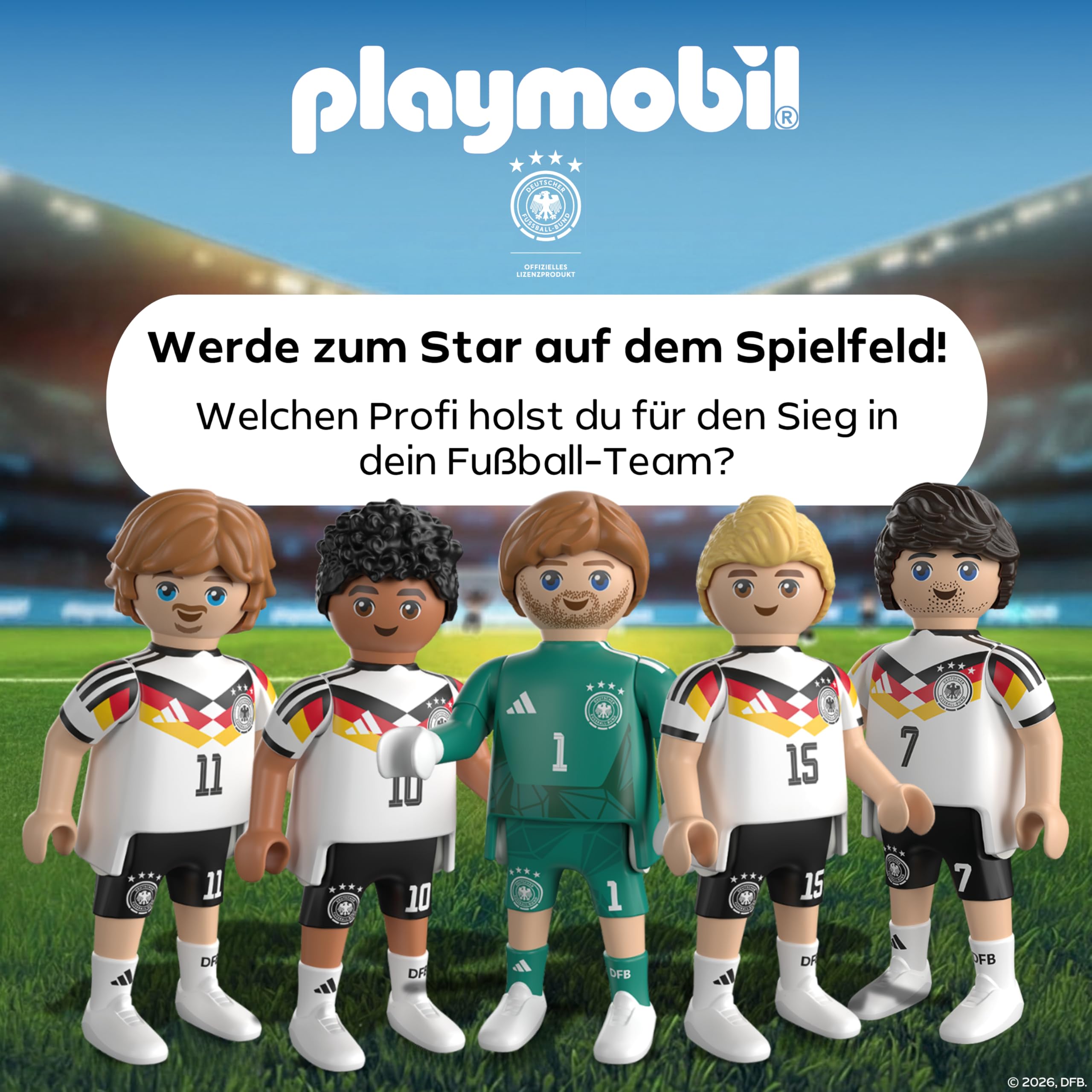 PLAYMOBIL DFB 210450 - Jeu de Joueurs 2 - Figurines de Football