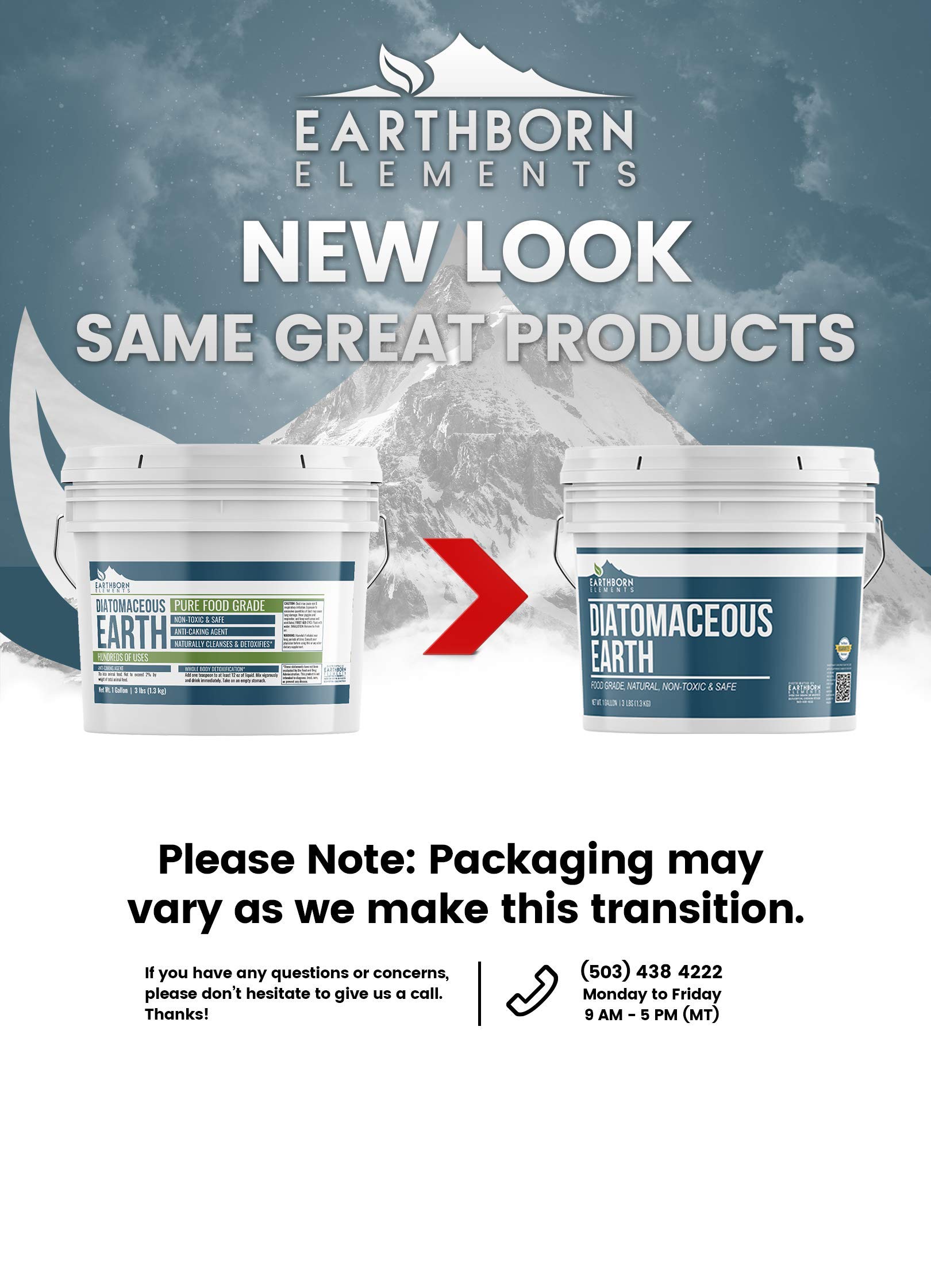 Diatomaceous Earth (1 Gallon) by Earthborn Elements, Resealable Bucket