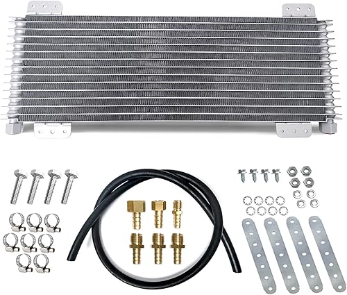 Kit de enfriador de aceite de transmisión 40K baja presión caída Trans Cooler LPD47391 compatible con servicio pesado 40,000 GVW máx, incluyendo