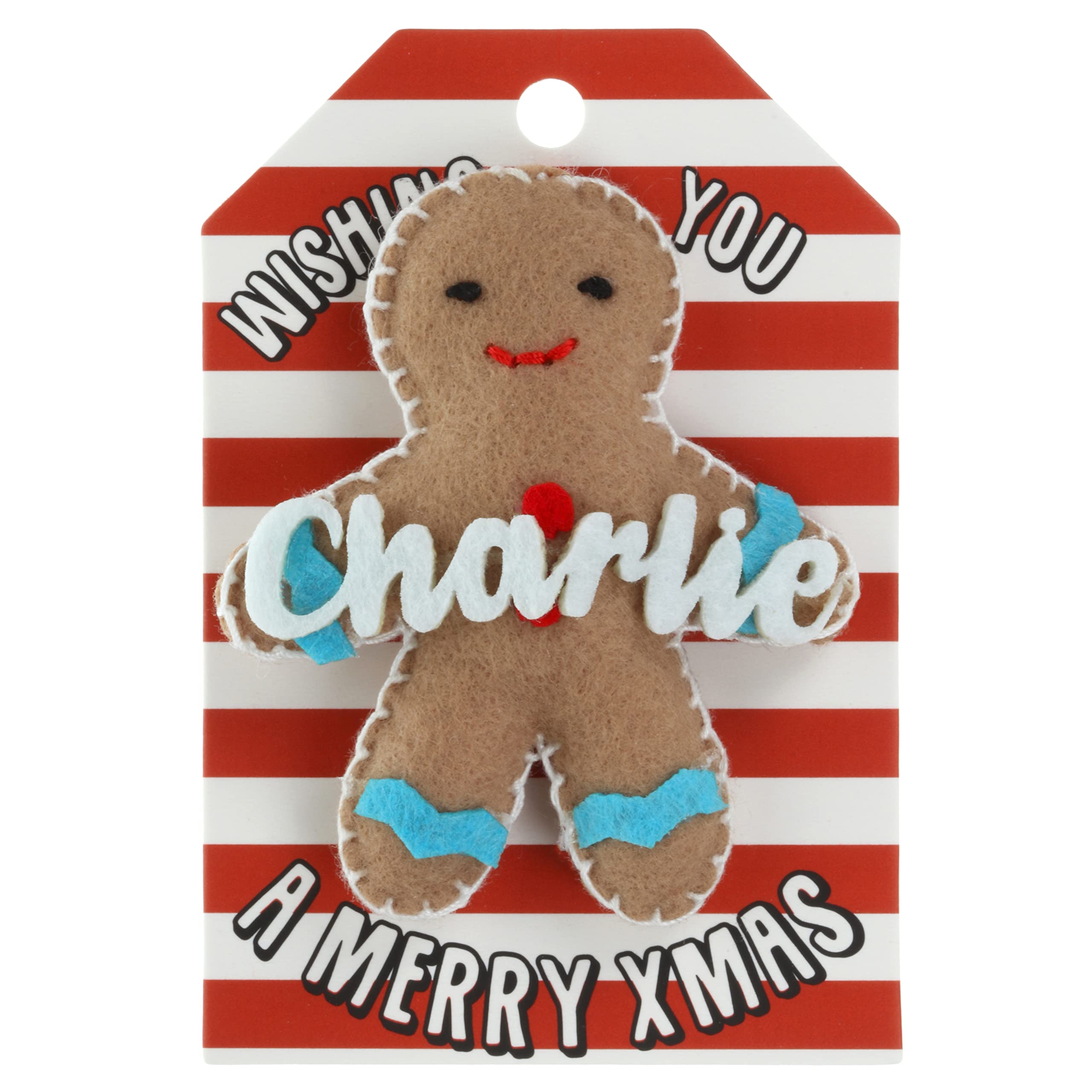 Charlie Name Gingerbread Man Christmas Tree Bauble Decoration Hanging Gift