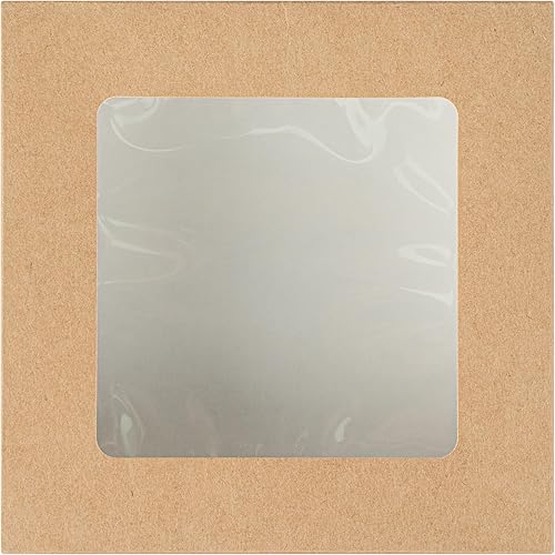 Miniatura 16 de Restaurantware Cafe Vision Cajas de postre de 27 onzas con ventana, 25 cajas resistentes para hornear, tapa desmontable, papel kraft resistente a la