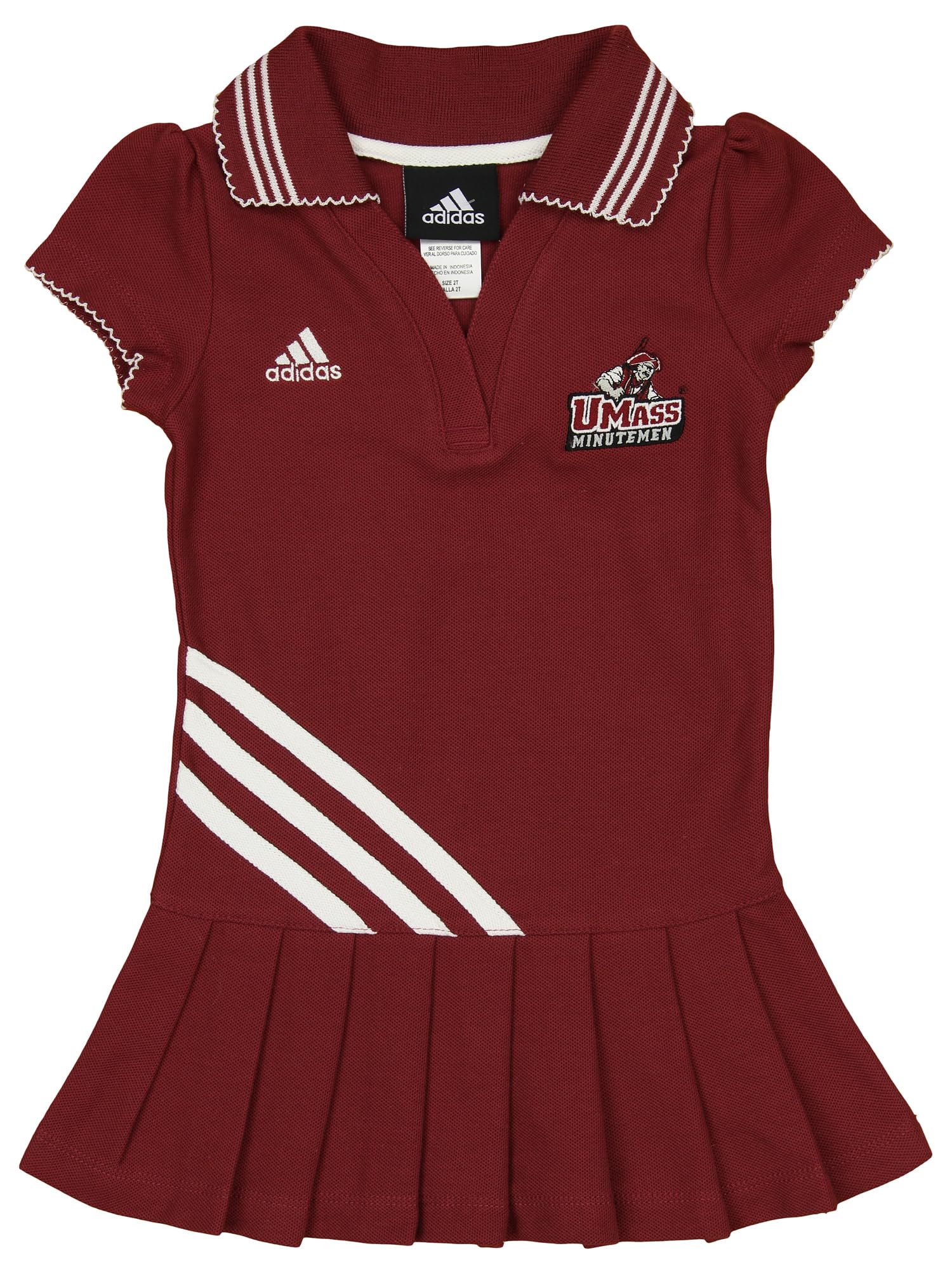 Outerstuff NCAA Toddlers Girls UMass Minutemen Primary Logo Polo Dress, 4T Red