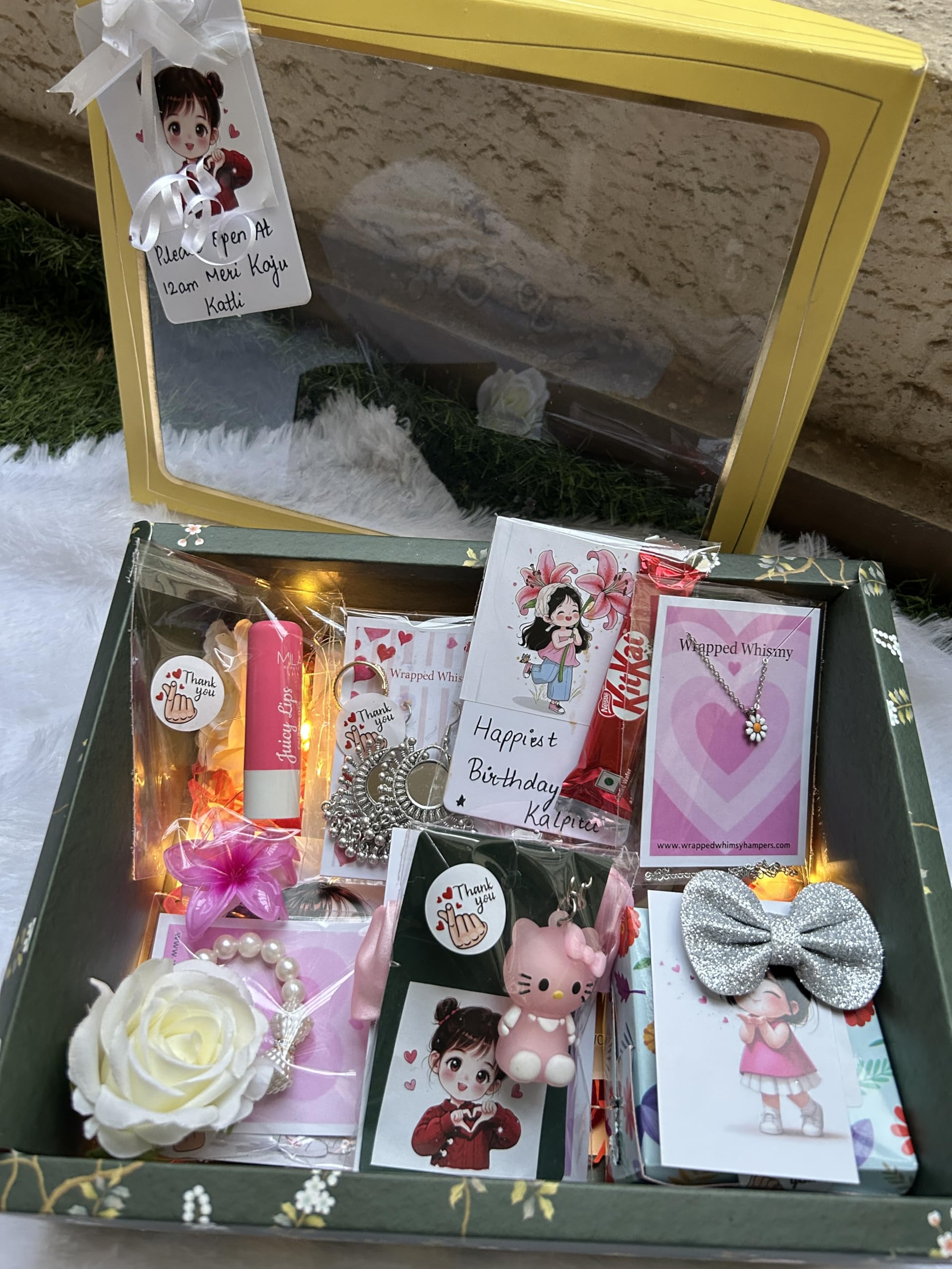 Birthday and Valentine's Premium Gift Hamper with Scrunchies,Hair pin,Bow, Jewellery, Ring, Peefume,Earrings,Scented Candle, Handmade soap, Greeting Cards, Decorative Items-image-45