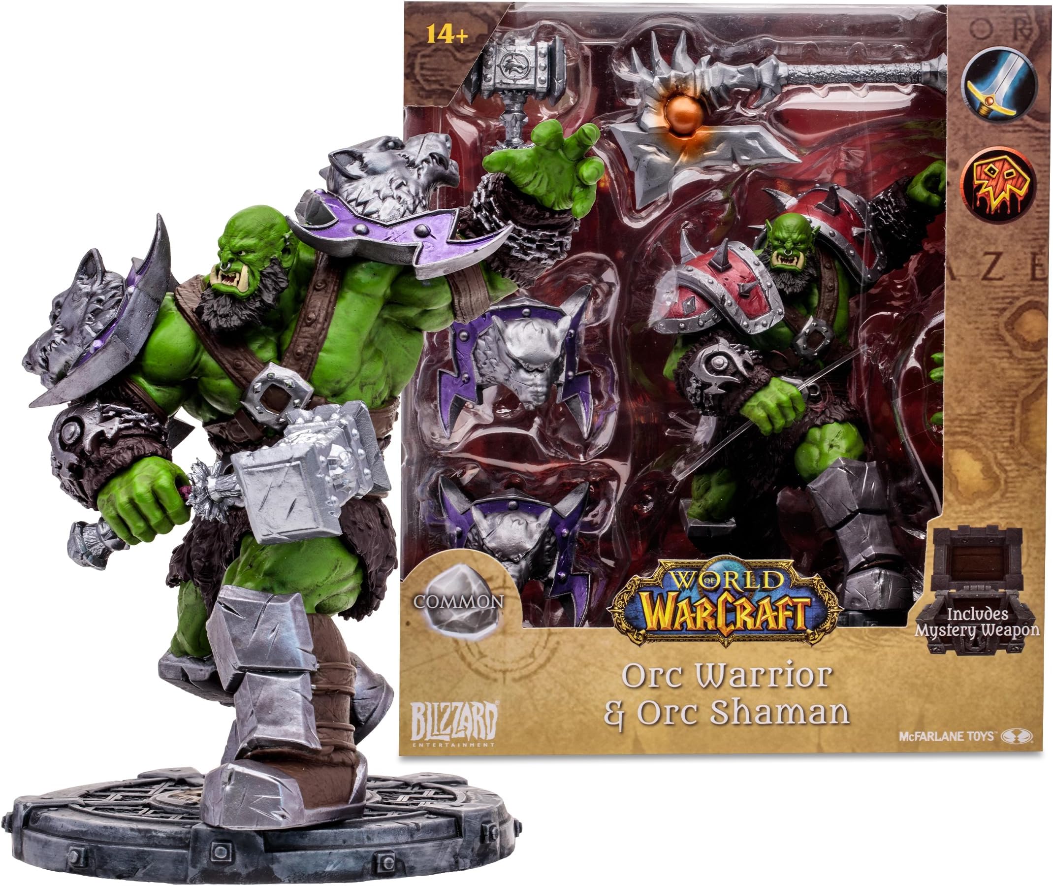 McFarlane Toys World of Warcraft 6 Inches figure - Orc: Shaman/Warrior Action Figure - Incredibly Detailed 1:12 Scale Figure Based on the Global Phenomenon