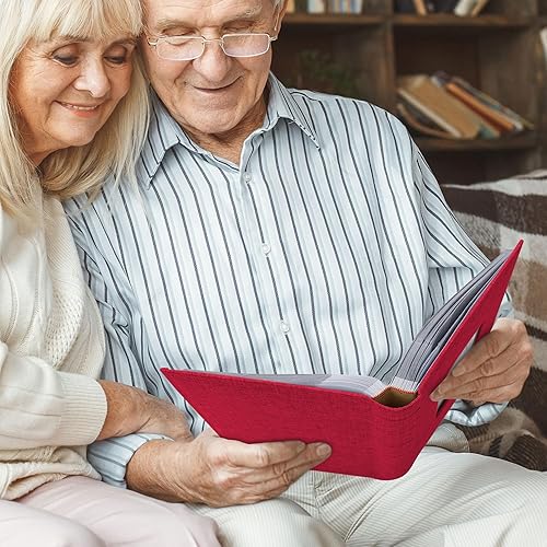 Miniatura 6 de Vienrose Álbum de fotos de 4 x 6 pulgadas, 300 fotos, cubierta de marco de lino con áreas de notas, libro de fotos de gran capacidad, libro de fotos