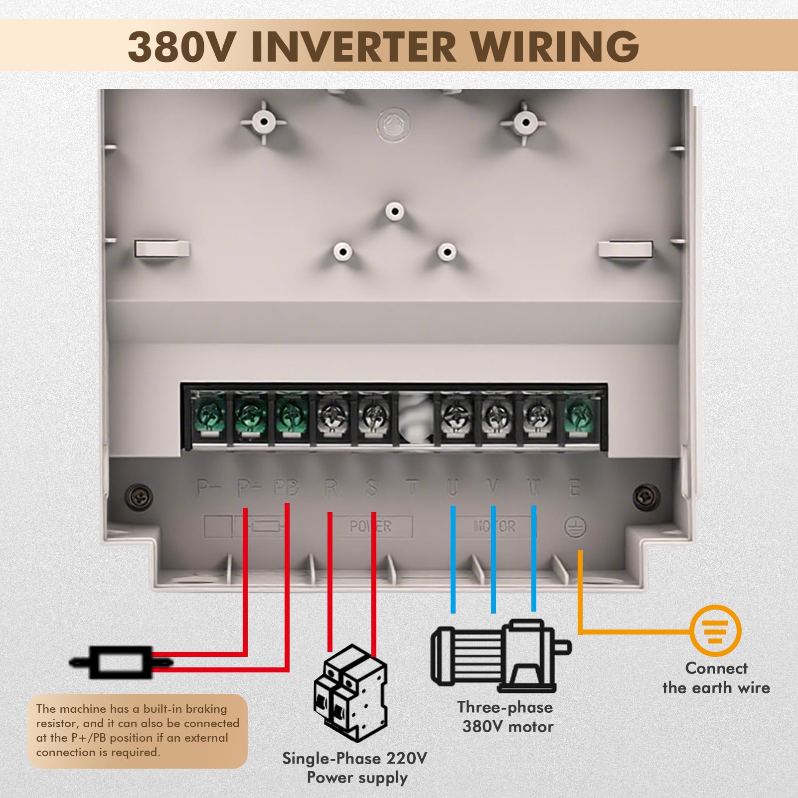 Inverter 220v a 380v Professionale, VFD 5.5KW 220V Ingresso monofase 380V Uscita trifase Convertitore di frequenza 50/60Hz, Azionamento a frequenza variabile per Controllo Velocità CNC Motore Mandrino