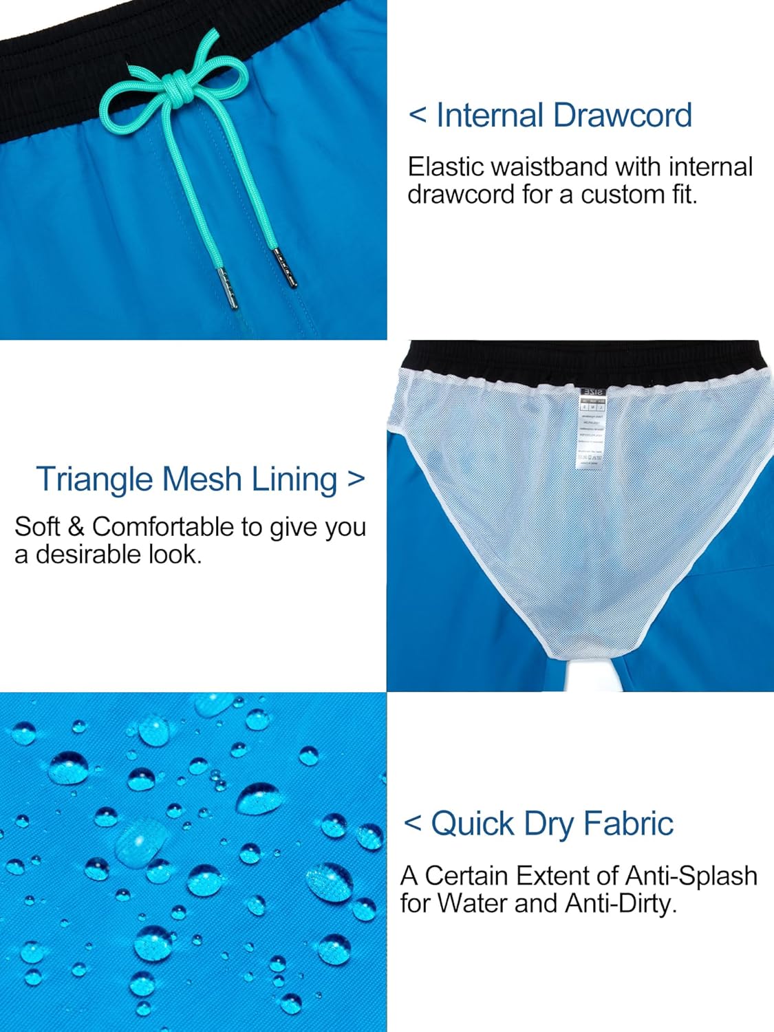 Mens Swim Trunks 6" Quick Dry Swim Shorts with Mesh Lining Swimwear Bathing Suits with Zipper Pocket - Image 5