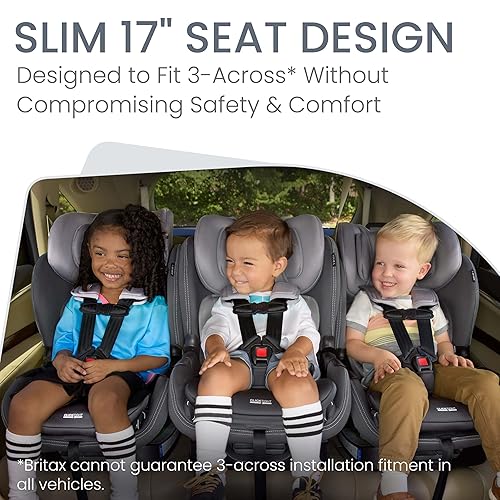 Miniatura 5 de Britax Poplar S Asiento convertible para automóvil, asiento de automóvil 2 en 1 con diseño delgado de 17 pulgadas, tecnología ClickTight, grafito