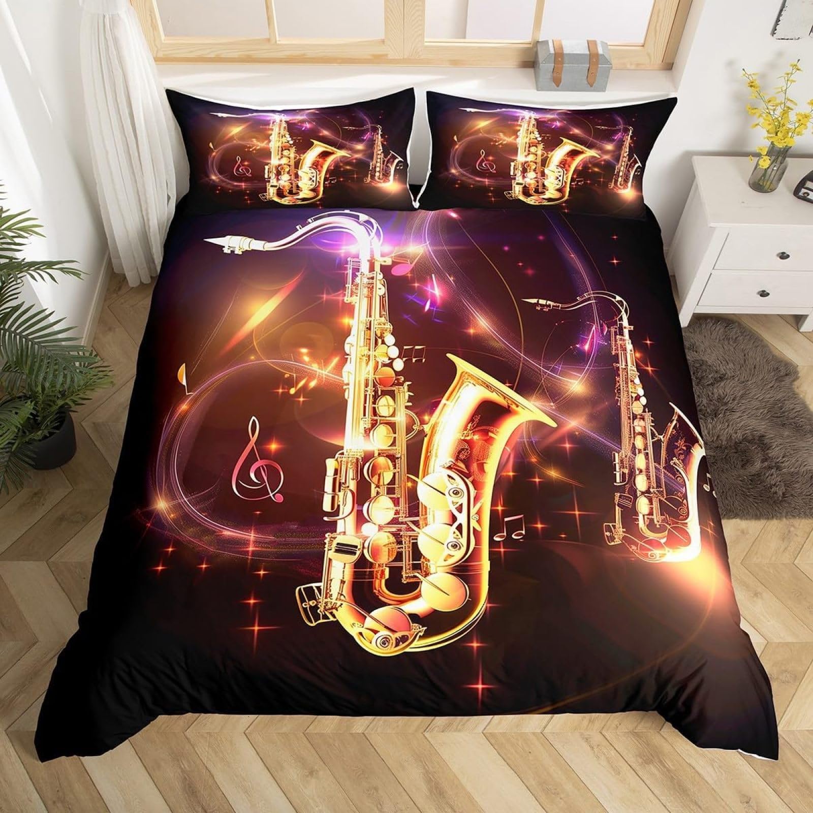 Pościel 200 x 220 cm, zestaw pościeli z zamkiem błyskawicznym, dla dorosłych i dzieci, miękka, oddychająca poszewka na kołdrę z mikrofibry + 2 poszewki na poduszkę 80 x 80 cm