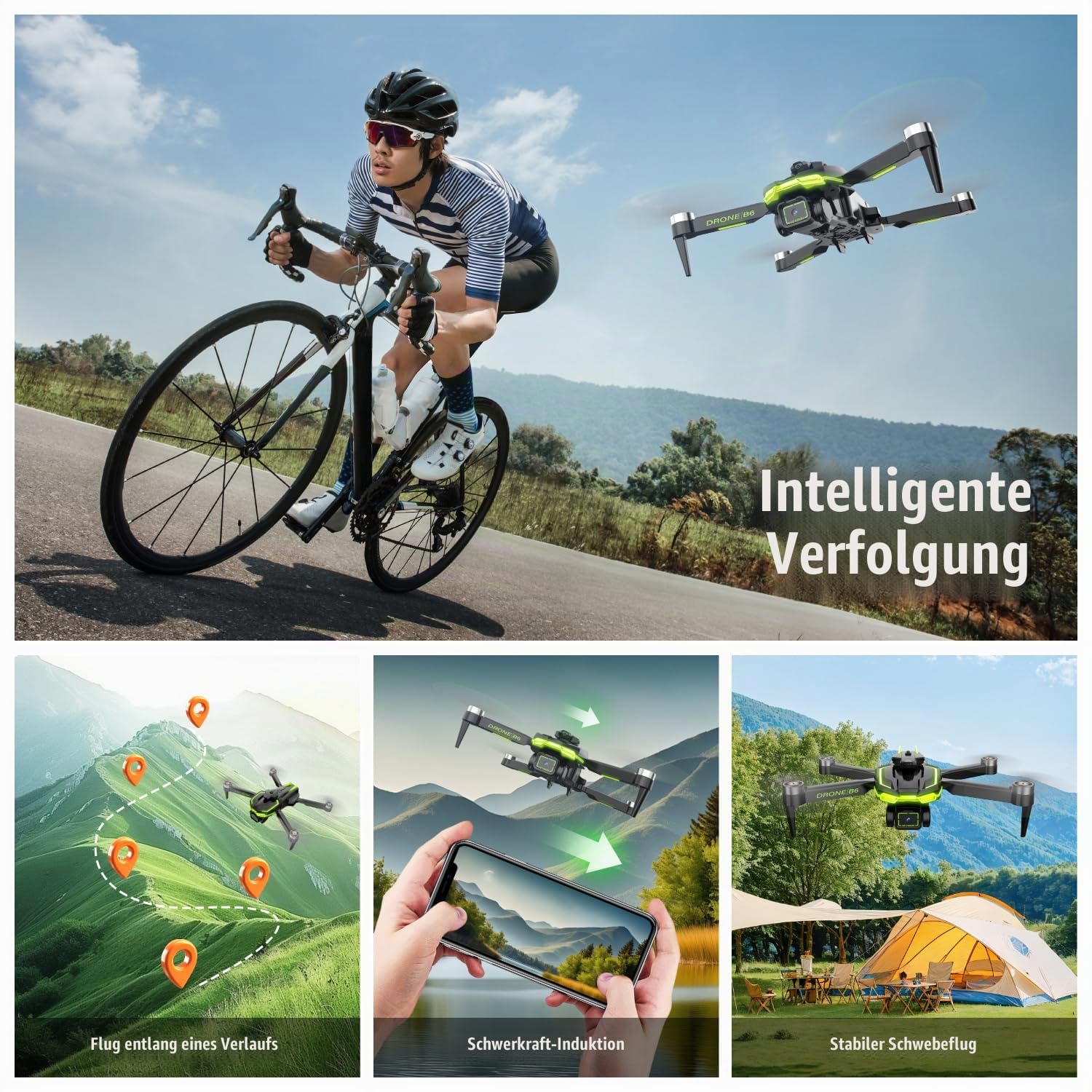 Drohne mit Kamera 4K für Kinder Anfänger, Bürstenlosem Motor RC Quadcopter, Start mit einem Knopf/40 Min Lange Flugzeit/Höhenhaltung, Spielzeug und Geschenke für Jungen
