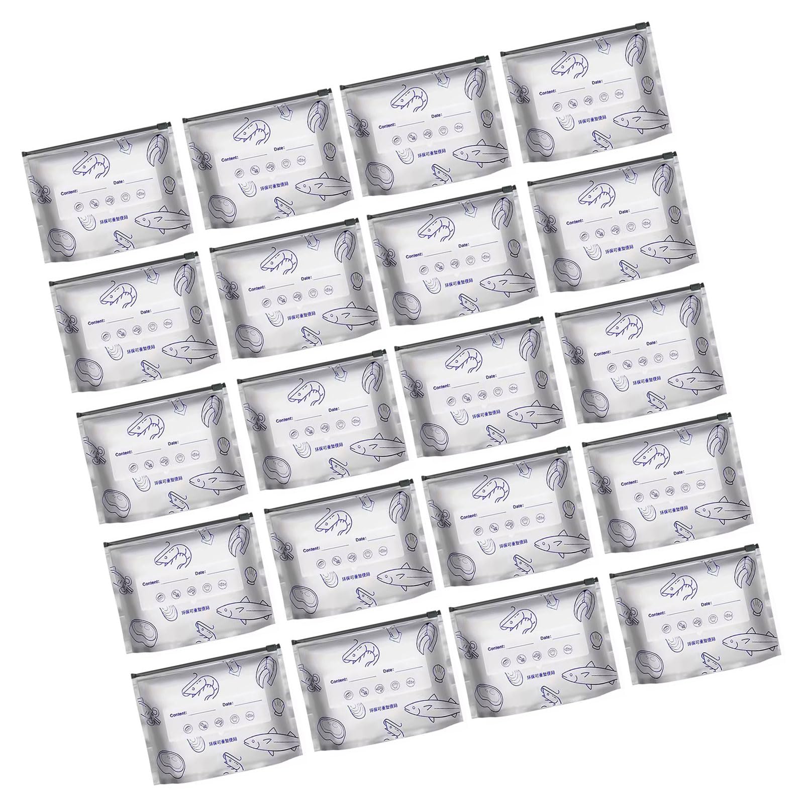 Jazuaiao Duty Aluminum Foil Food Storage Bags Freezer Safe Leakproof Zippered for Freshness Preservation Heavy Duty Aluminum Foil Bags