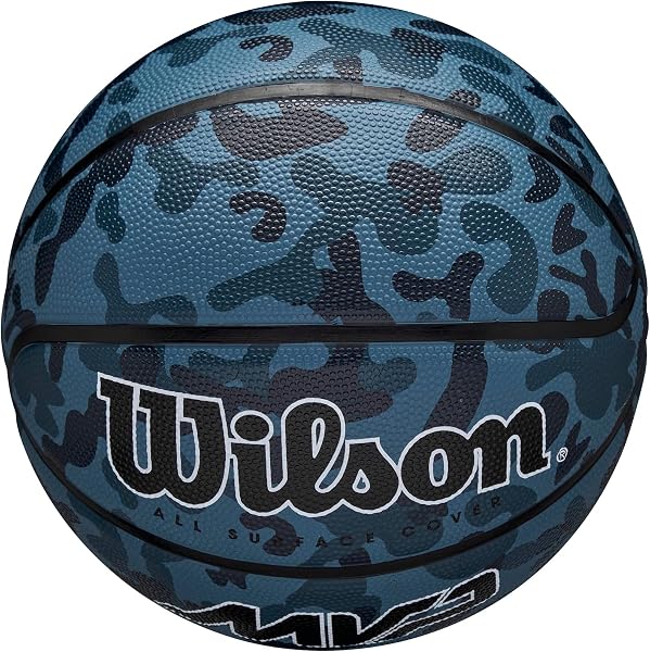 Wilson MVP Camo Basketball Blue - 5