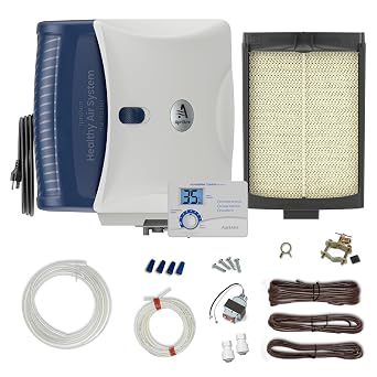 AprilAire 720AKZ Whole-House Fan-Powered Evaporative Humidifier 21 GPD, Water Saving, Automatic Digital Control, Installation Kit, for up to 6,250 Sq. Ft., Part of the AprilAire Healthy Air System