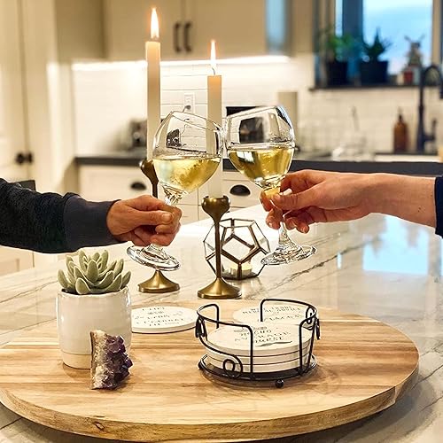 Miniatura 2 de Regalos para enfermeras para mujeres y hombres  Posavasos de cerámica absorbente con soporte incluido (enfermera divertido), regalo para enfermeras,