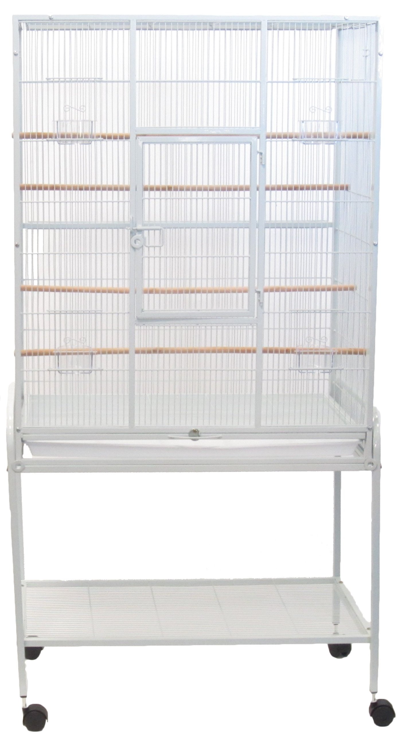 YML1/2-Inch Bar Spacing Aviary Cage with Stand, 30-Inch by 19-Inch by 61-Inch, White