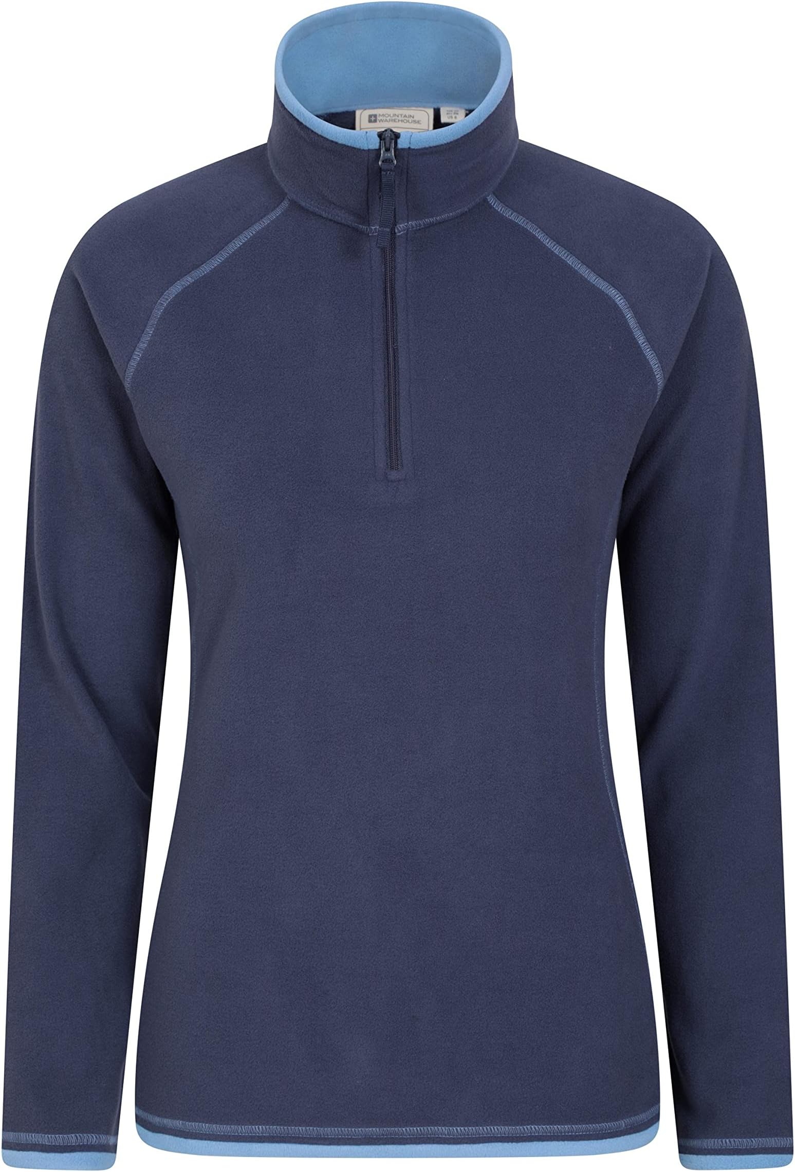 Montana Womens Microfleece Breathable Ladies Sweater, Quick Drying Pullover, Warm Fleece Jacket, Half Zip - Anti-Pill, Lightweight, Purple, Medium