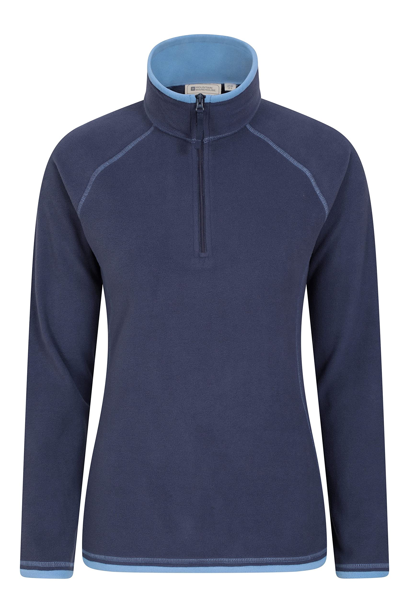 Mountain Warehouse Montana Womens Microfleece Breathable Ladies Sweater, Quick Drying Pullover, Warm Fleece Jacket, Half Zip - Anti-Pill, Lightweight, Purple, Medium
