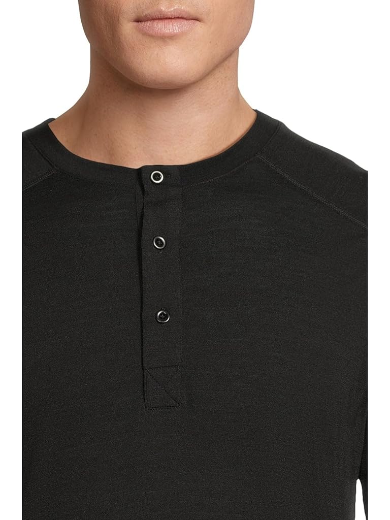 Black Helly Hansen Durawool Long Sleeve Henley