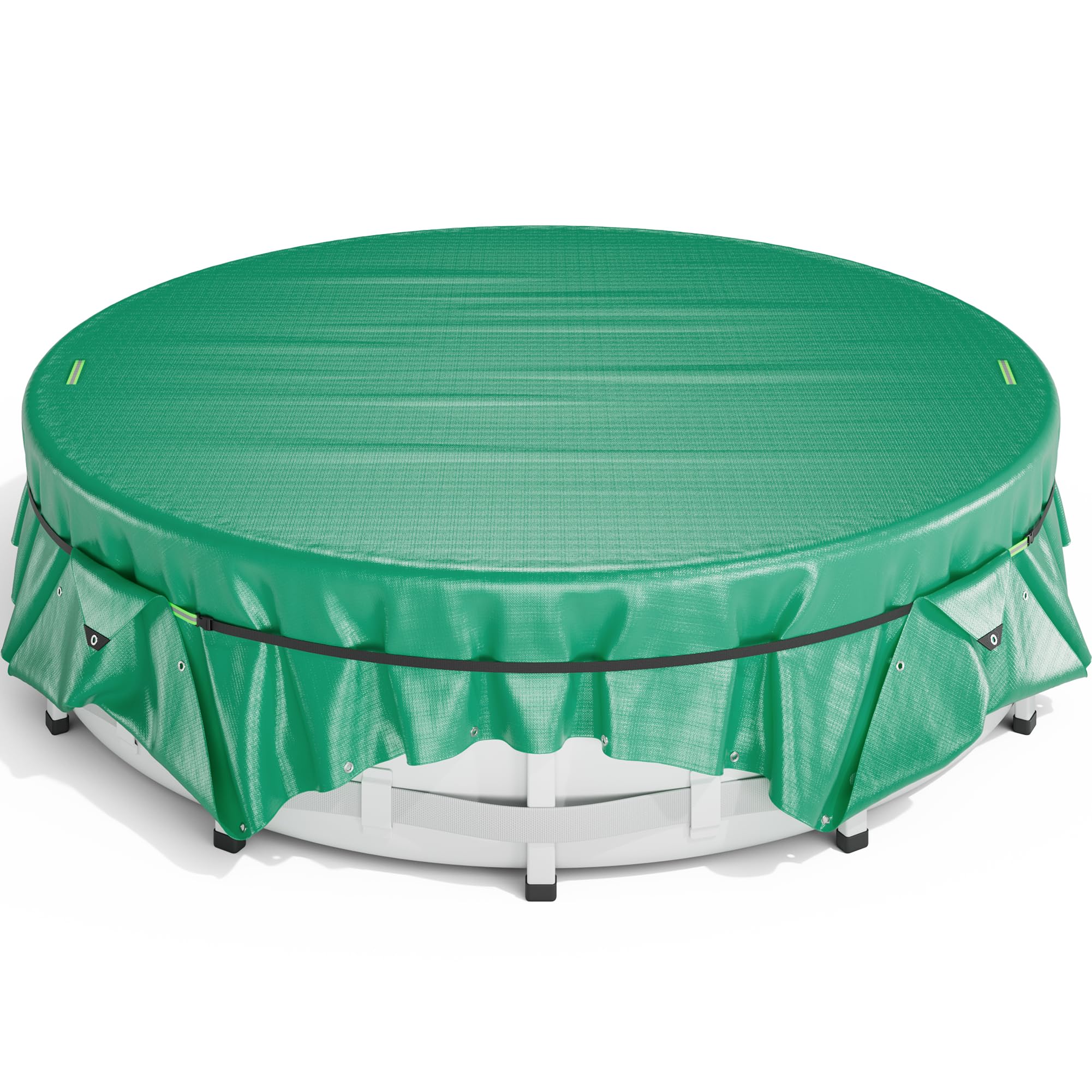 Bâche ronde 4,6 m HIRALIY pour protéger la piscine de jardin en été