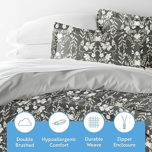 Miniatura 3 de Linen Market - Juego de funda de edredón tamaño King (negro) - Experimenta la comodidad de un hotel con suavidad sin igual, estampados exquisitos y