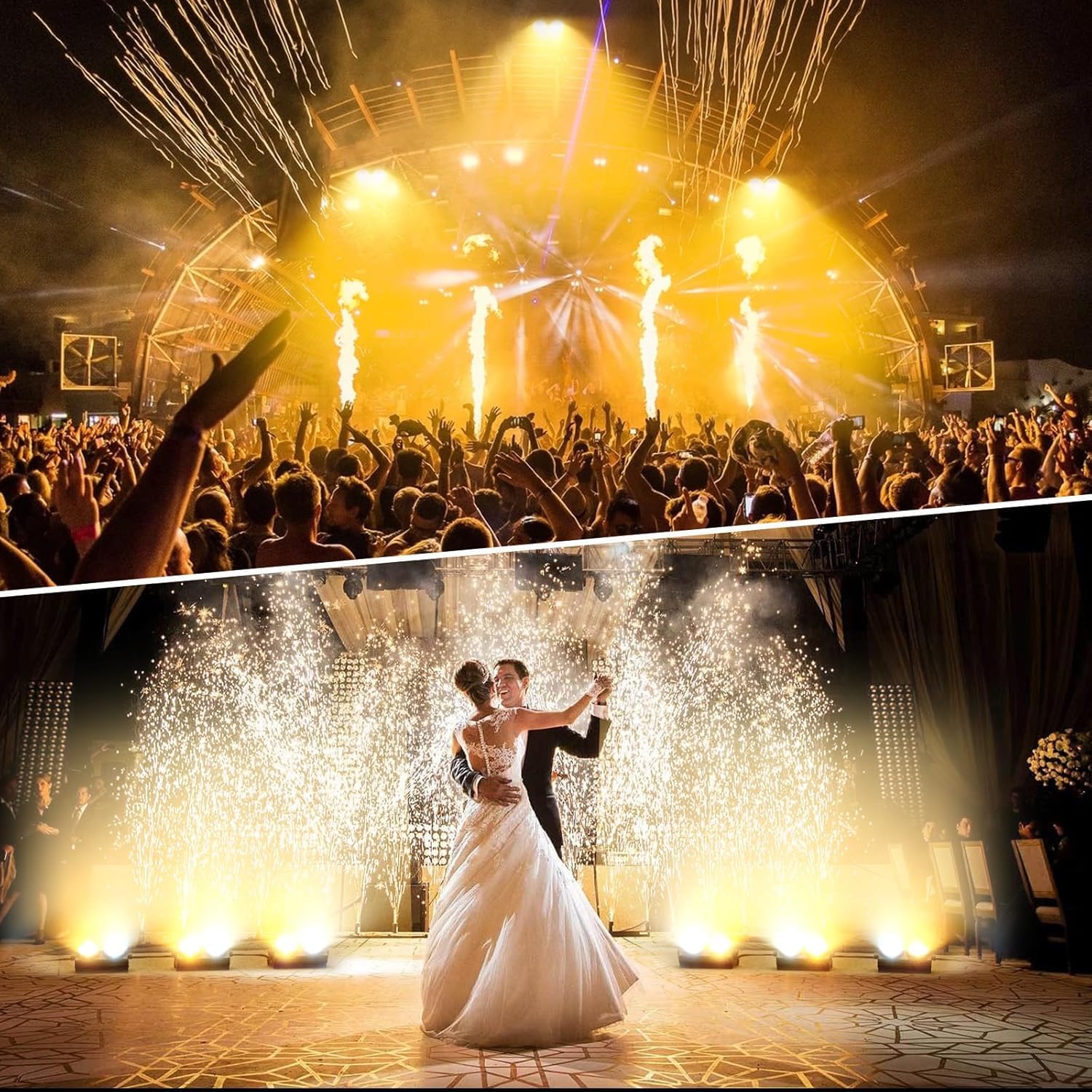 Bühnenbeleuchtung 54 LED 6500K Disco Licht DJ DMX512, Par Beleuchtung Bühne Beleuchtung Effekt DJ Lampe, 8CH Uplights im Freien für Hochzeit Bar DJ Show Disco Festival Party Event