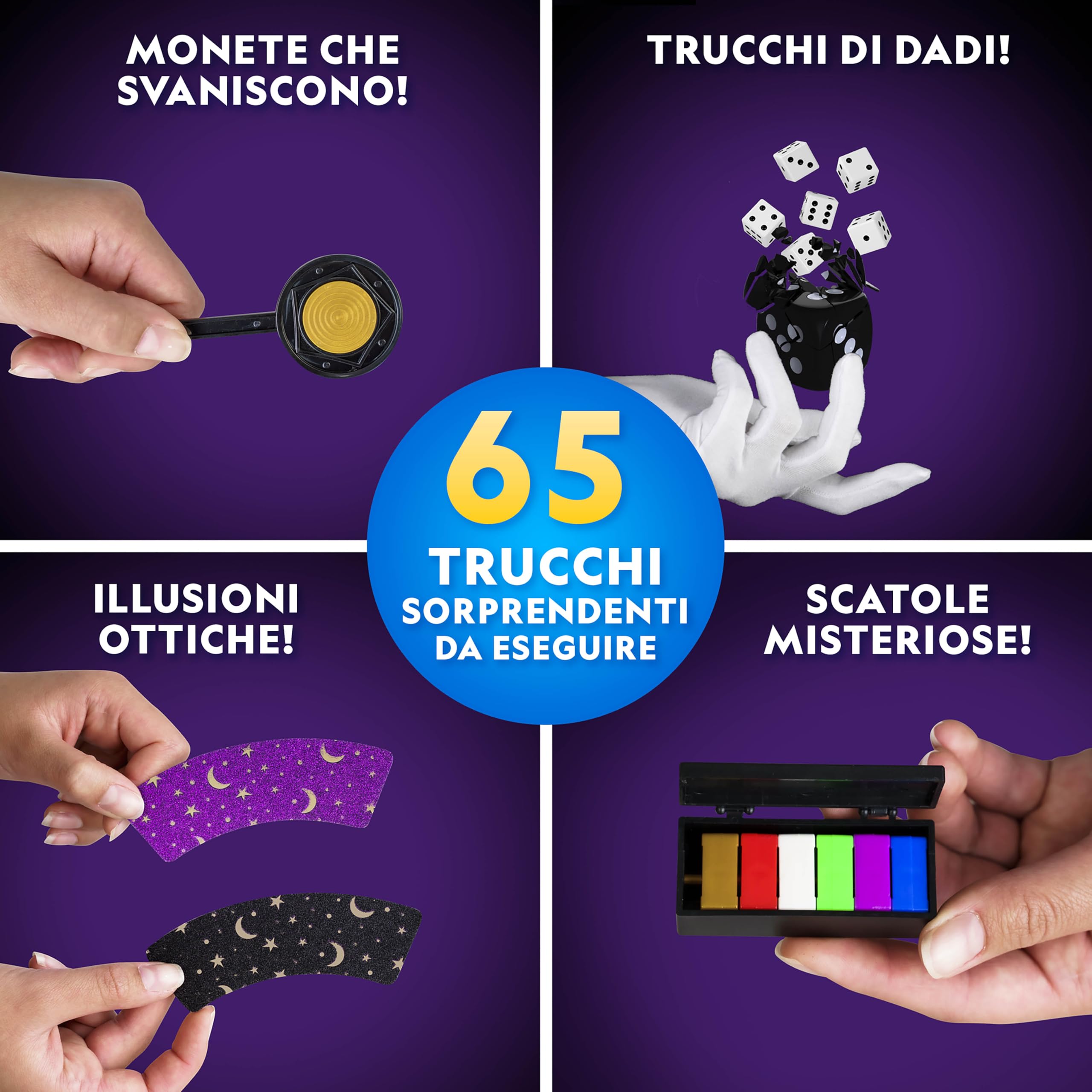 Blue Marble National Geographic Mega Set di Magia – 65 Trucchi di Magia per Bambini con Video Istruzioni Passo-Passo da Un Mago Professionista