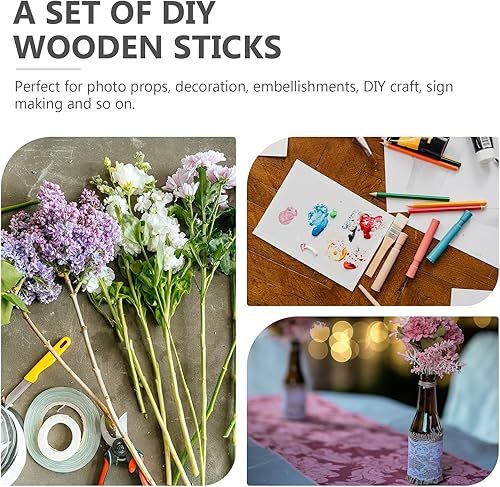 Miniatura 6 de TEHAUX 40 ramitas de madera para manualidades, accesorios de fotos, decoración de ramas IY, ramas artificiales, relleno de ramas, ramitas de abedul,