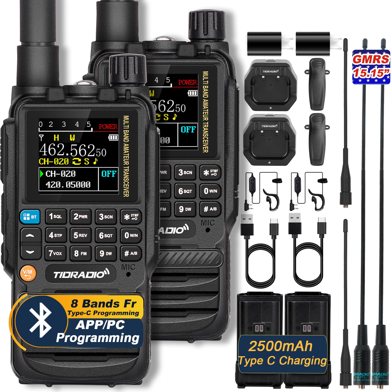 TIDRADIO TD-H3 GMRS Radios Handheld