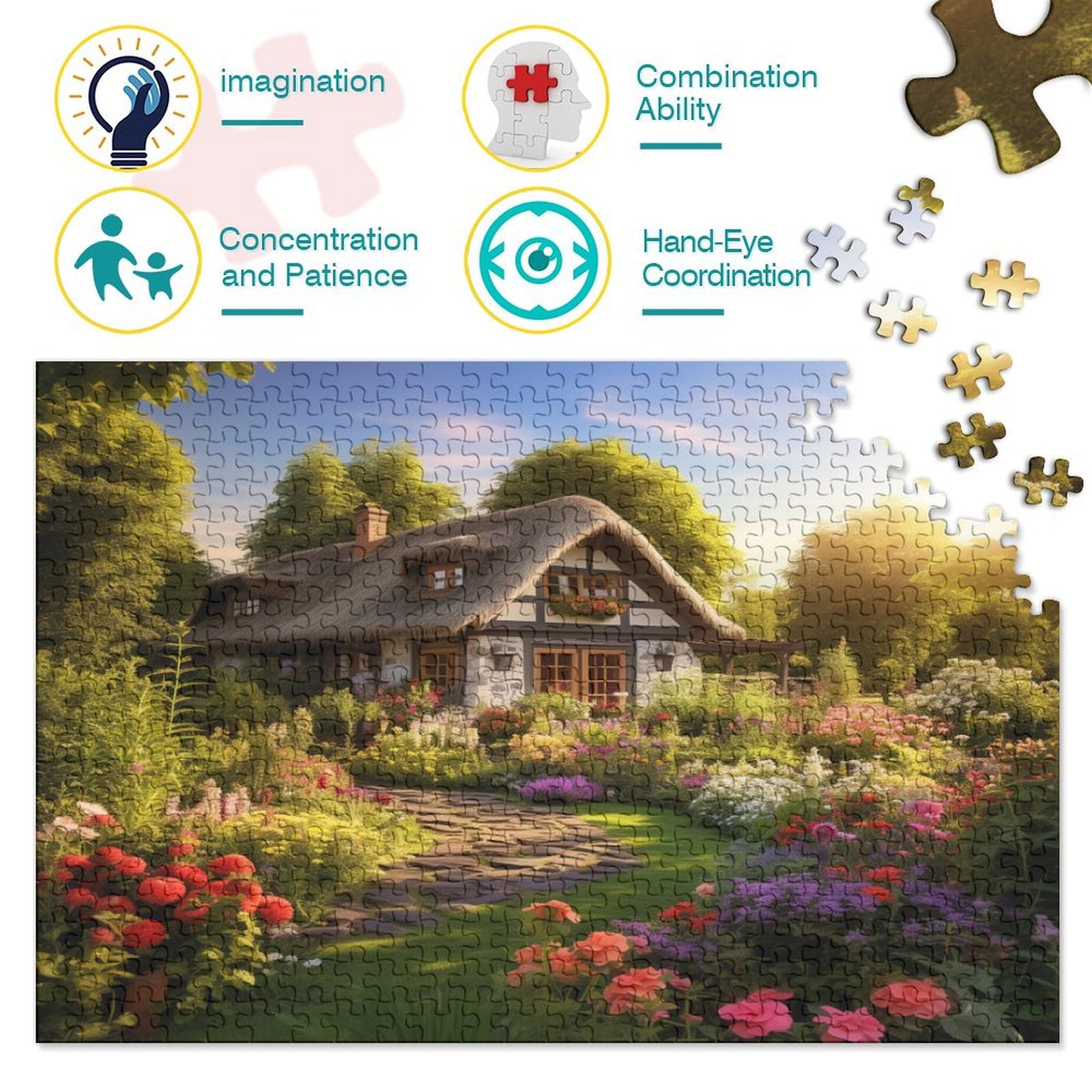 VAIIEYO Lago Puzzle 1000 Pezzi, Puzzle, Puzzle Adulti
