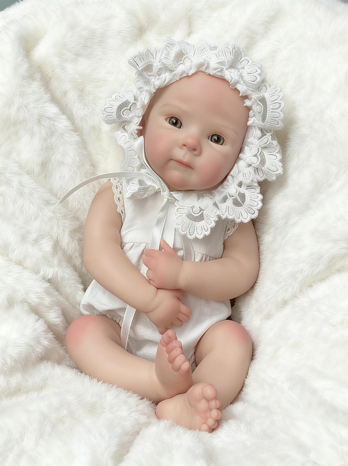 13inch Full Body Solid Silicone Dolls Realistic Can Open Mouth Silicone Anatomically Correct Girl Doll