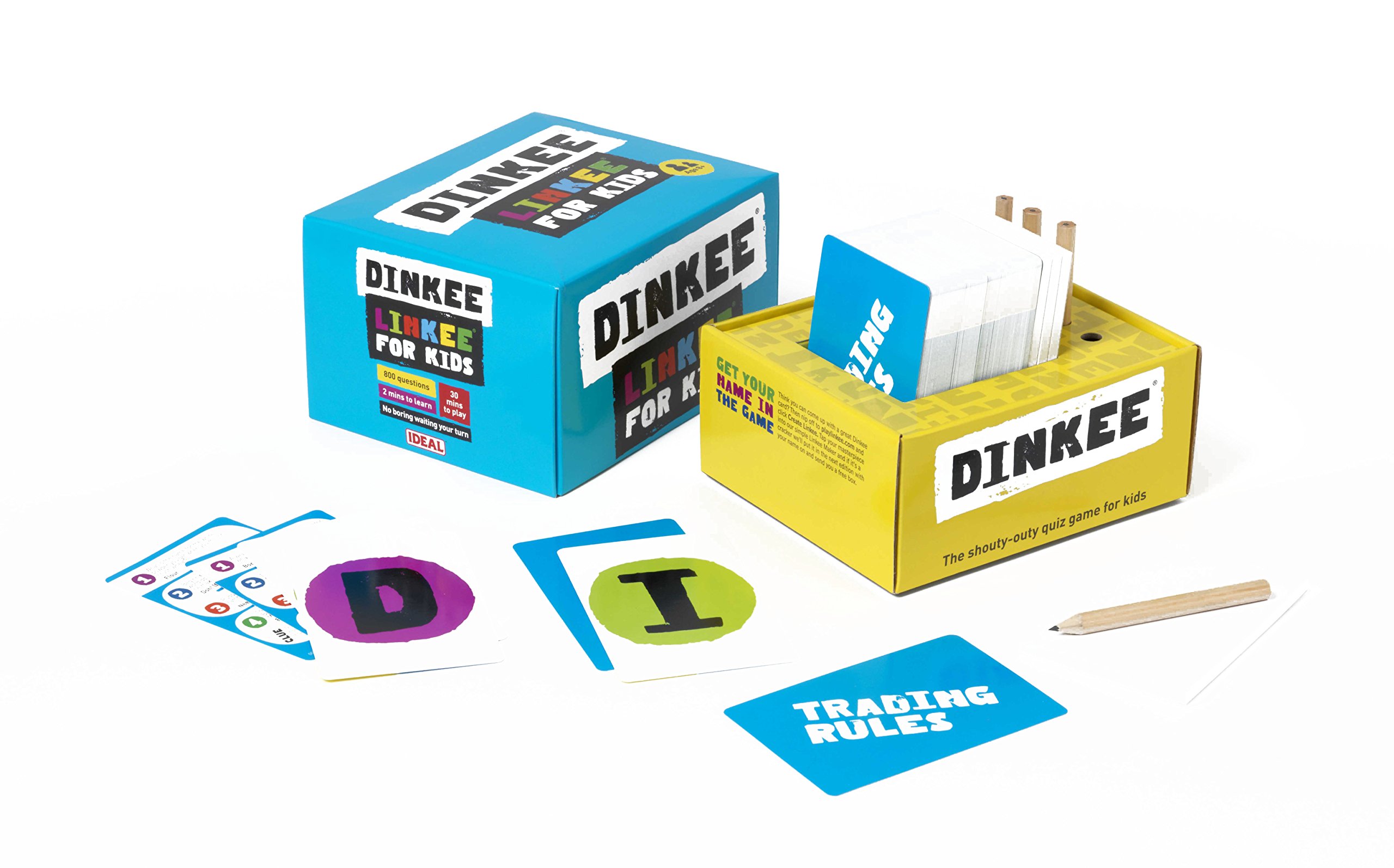 John Adams IDEAL | DINKEE LINKEE trivia game for kids: Four little questions, with one big link! | Kids Games | For 3-30 Players | Ages 8+