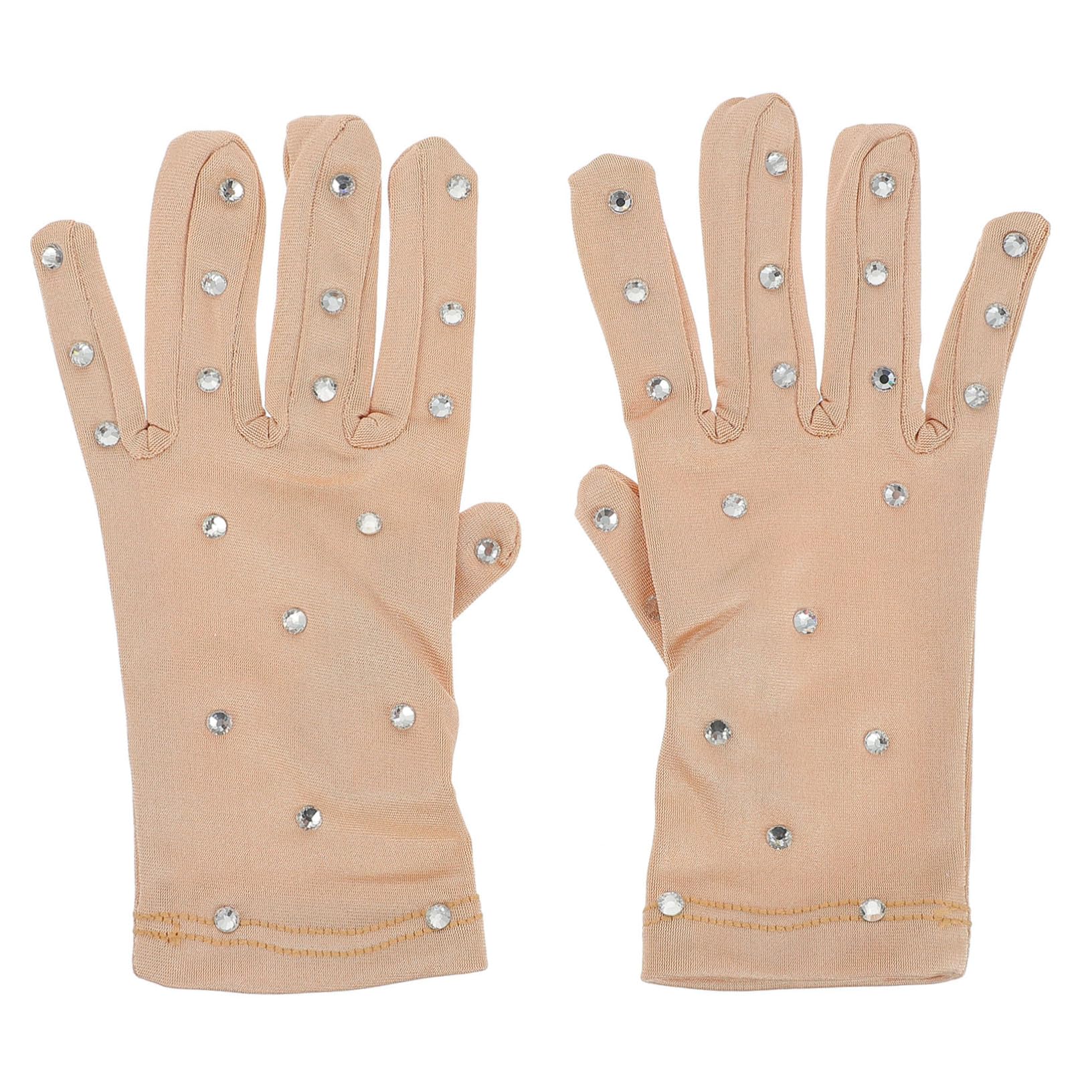 BESPORTBLE 5 Pairs Elegant Ice Skating Performance Gloves Stylish Elastic Fiber Gloves for Girl Rhinestones